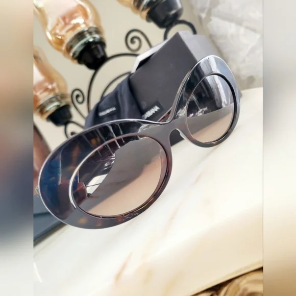 Dolce & Gabbana 4345 Havana Brown Tortoise Gradient Organic Oval Sunglasses Dolce & Gabbana 4345 Havana Brown Tortoise Gradient Organic  main image 2